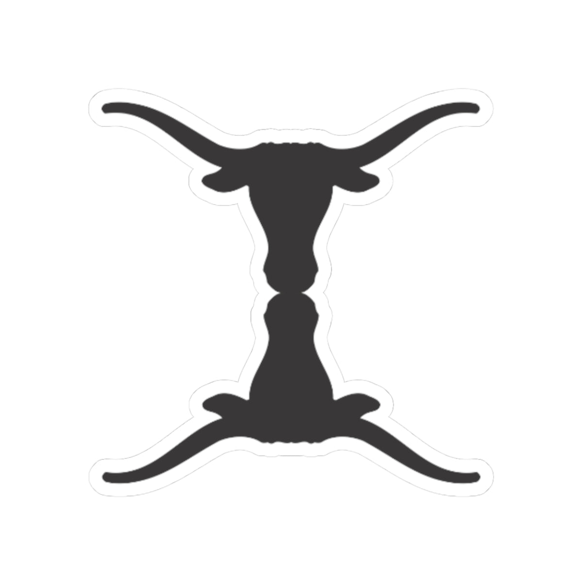 Black Trippy Horns Sticker