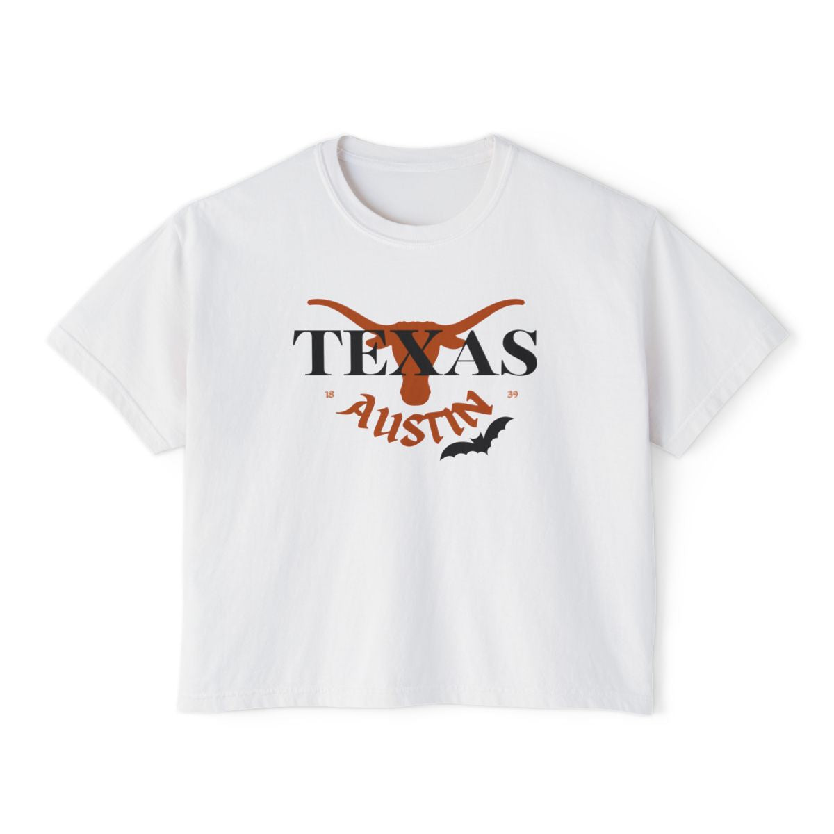 Horns x Halloween Boxy Tee (Single Bat)