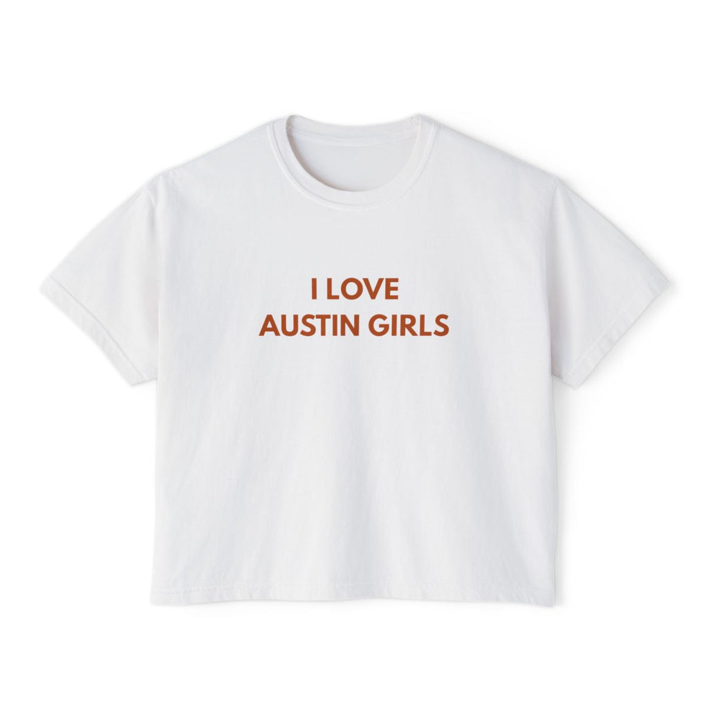 I Love Austin Girls Print Boxy Tee