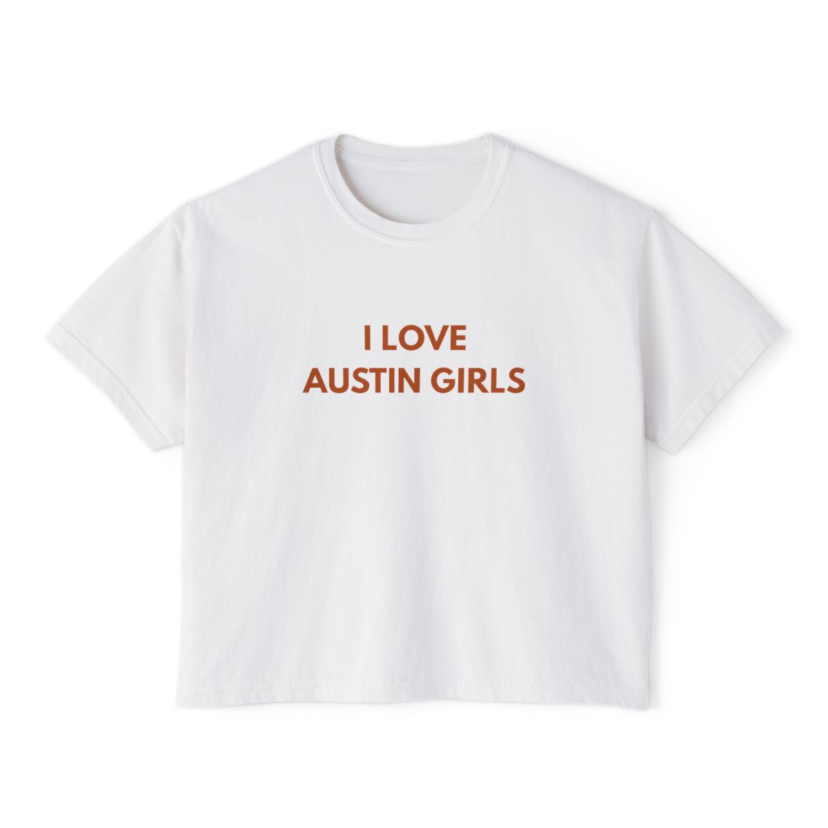 I Love Austin Girls Print Boxy Tee