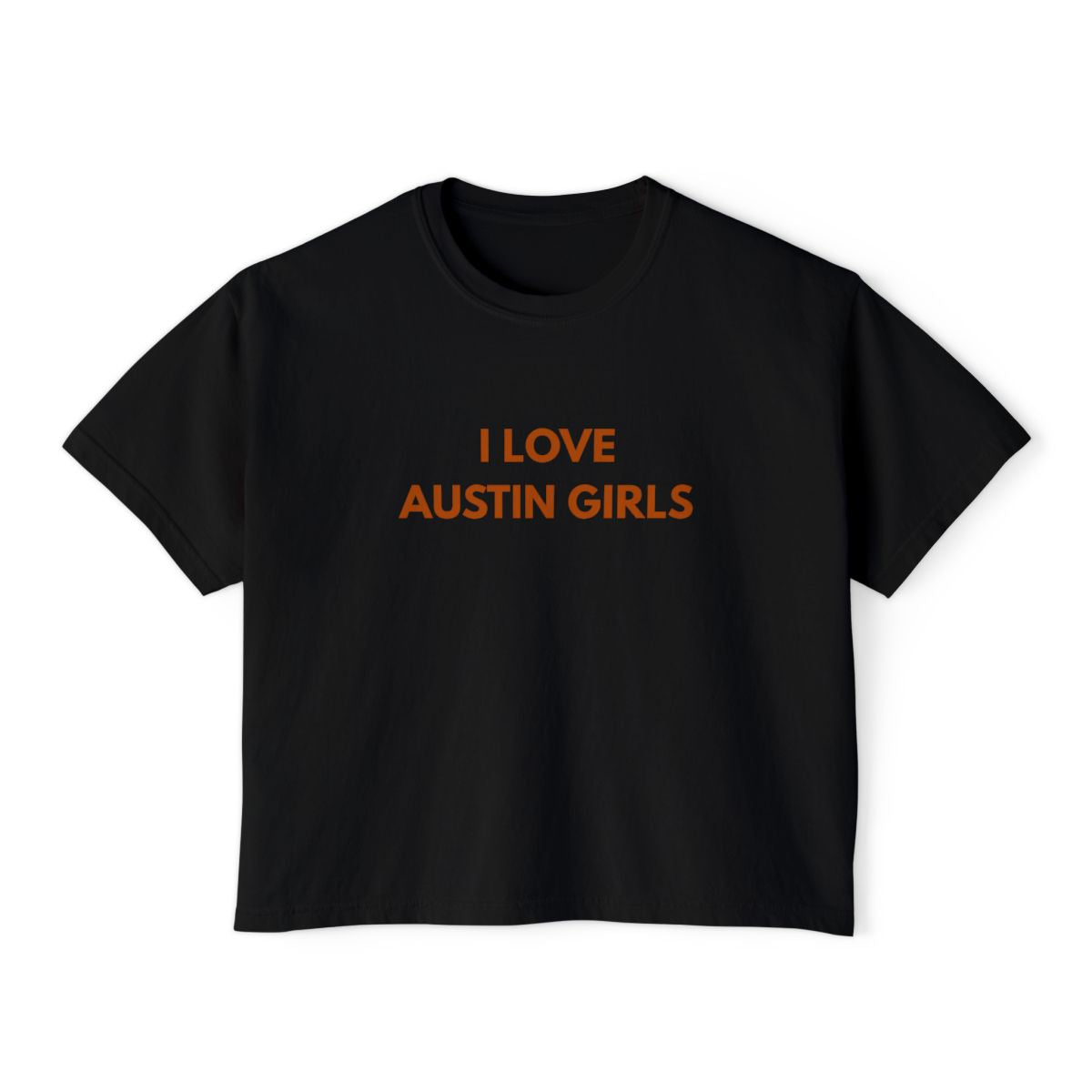 I Love Austin Girls Print Boxy Tee
