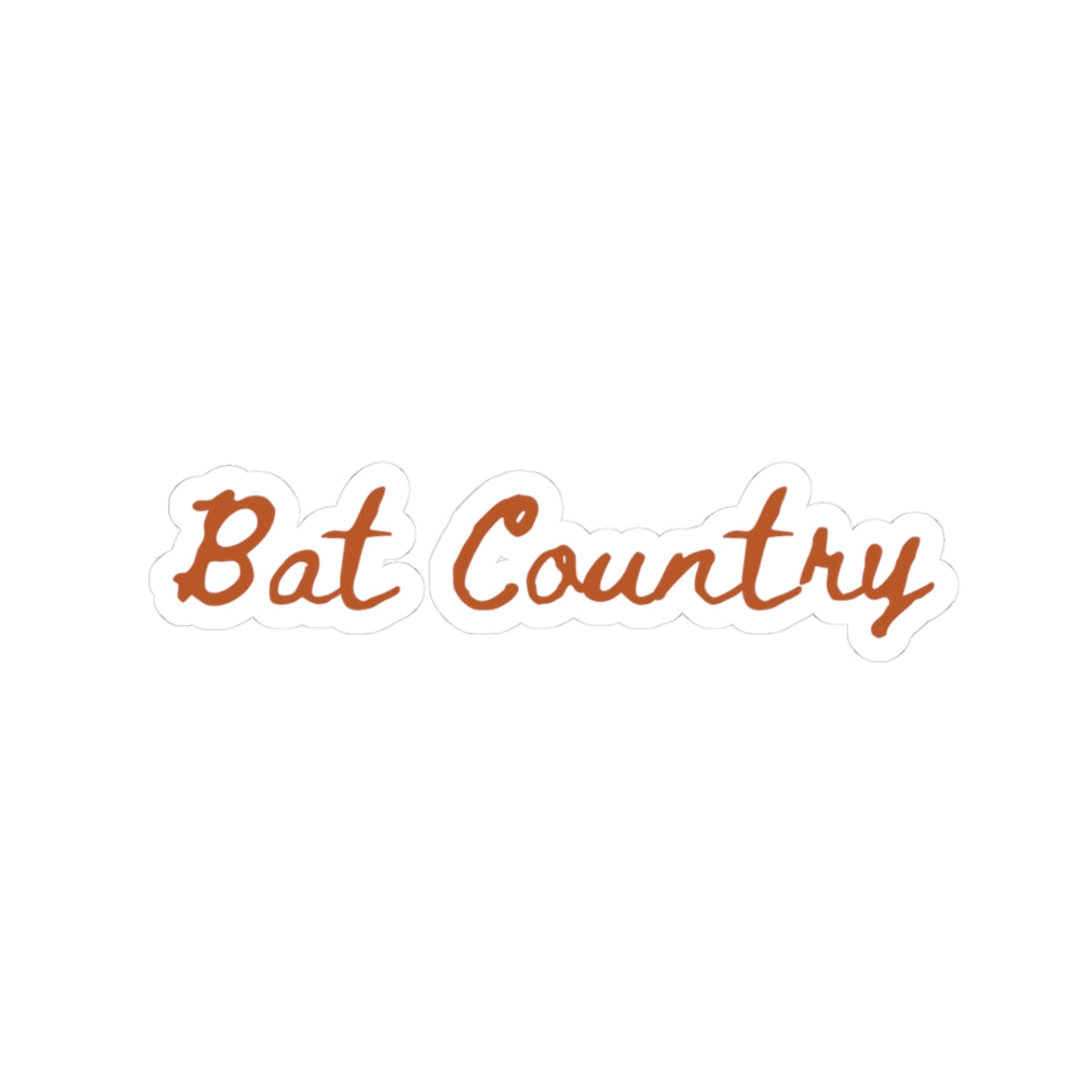Orange Bat Country Sticker